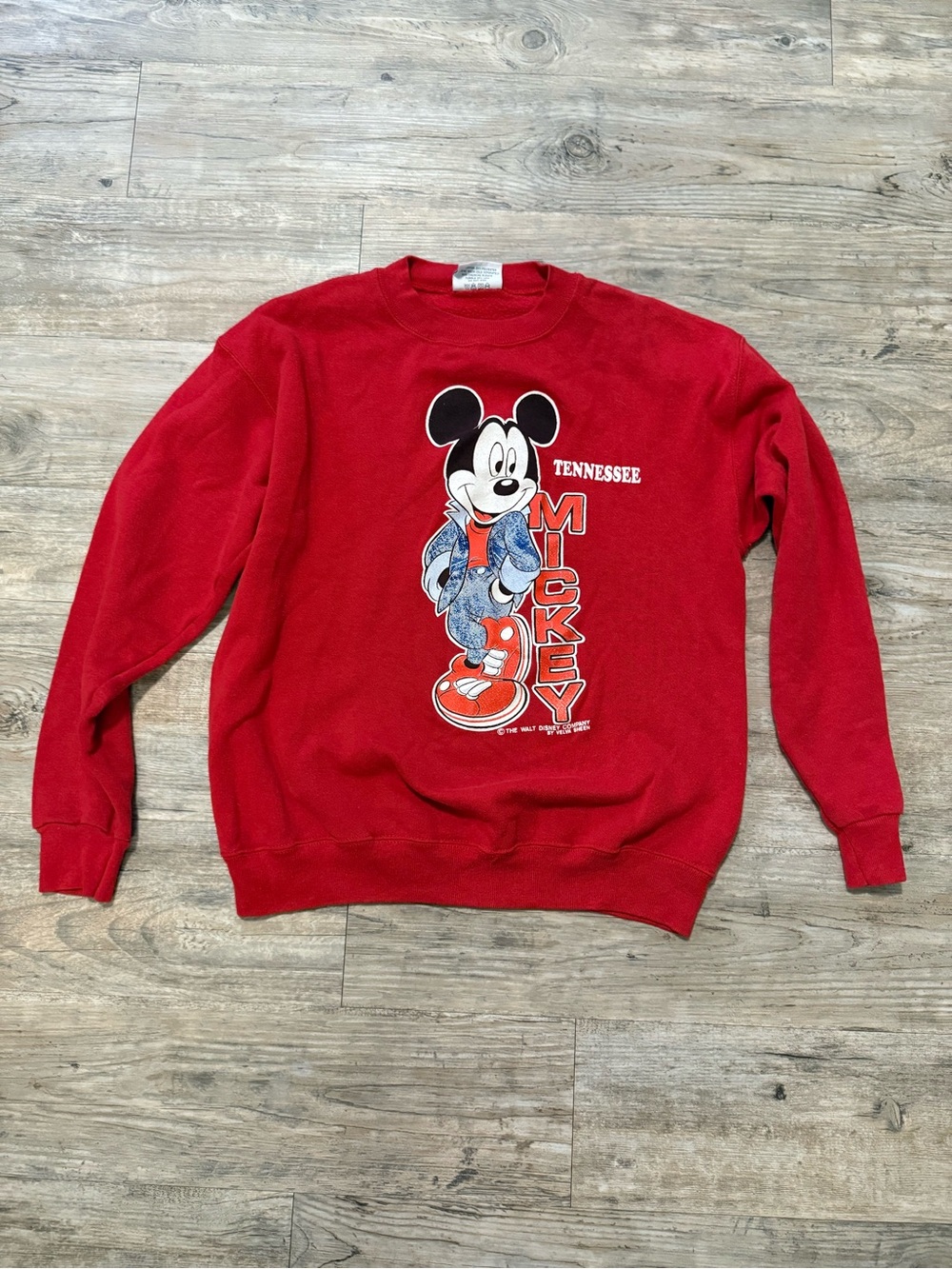 Vintage 80s/90s Disney Mickey Mouse Tennessee Velva Sheen Sweatshirt USA M